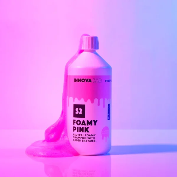 S2 FOAMY COLOR BY INNOVACAR NEUTRAL PH CAR SHAMPOO WITH PINK SNOW FOAM